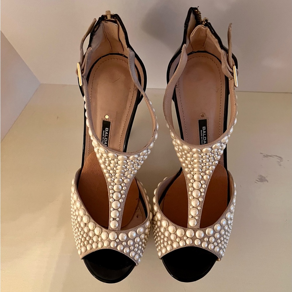 Baldan Bubble Stud Platform Stilettos Size 37 - image 1